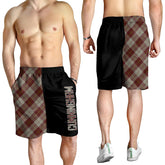 Cunningham Burgundy Dancers Tartan Crest Men's Short - Cross Style